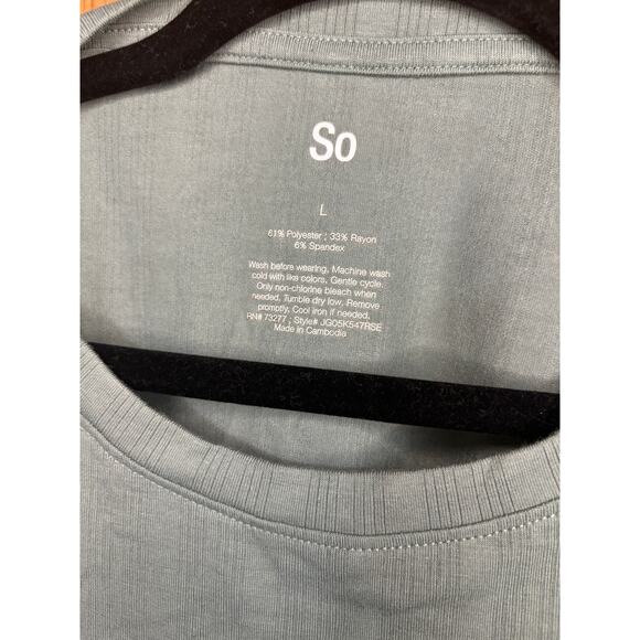 SO Women’s Cropped T-Shirt, Green, Size L, NWT - Picture 4 of 5